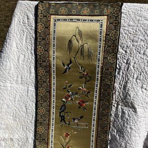 Chinese silk embroidered panel